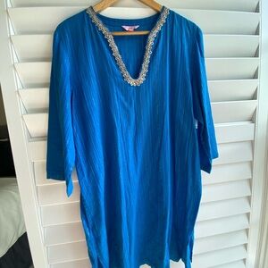 Lilly Pulitzer Blue Tunic  with Gold Accents